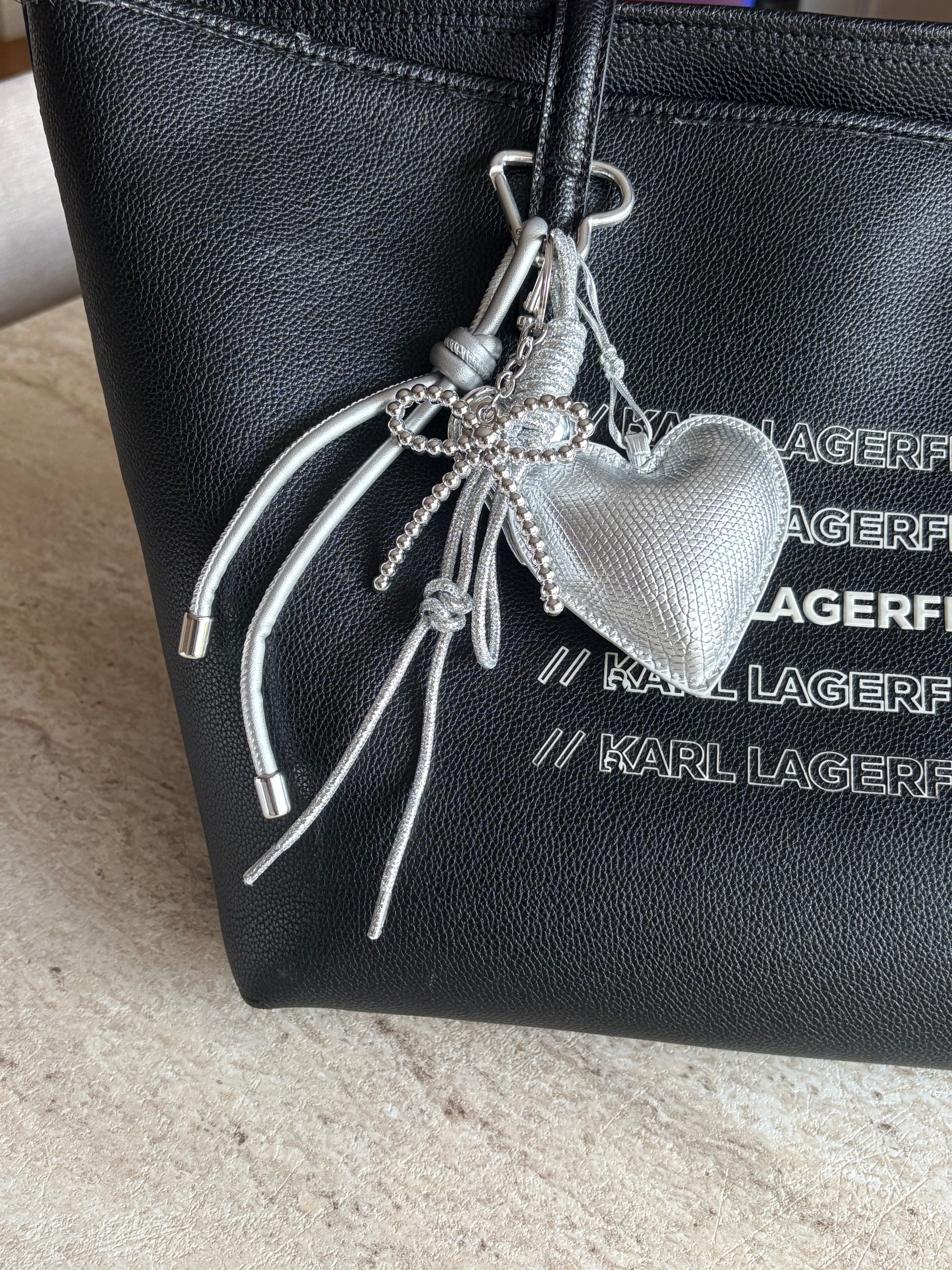 Bag charm Silver love