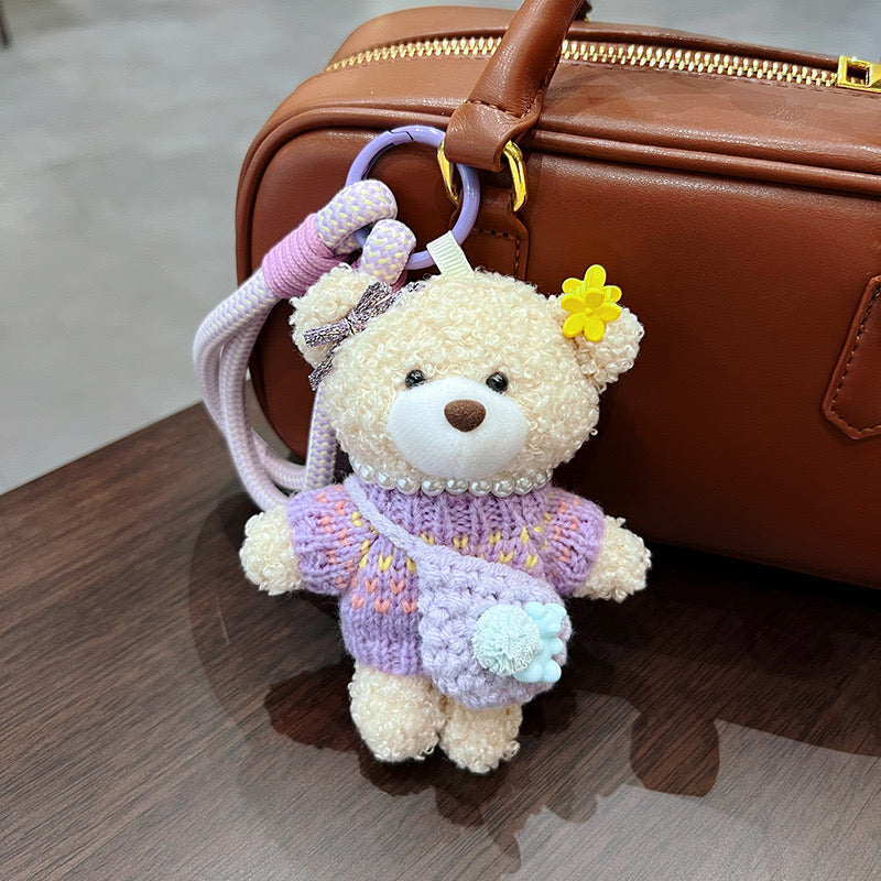 Bag charm Teddy Sweet Violet