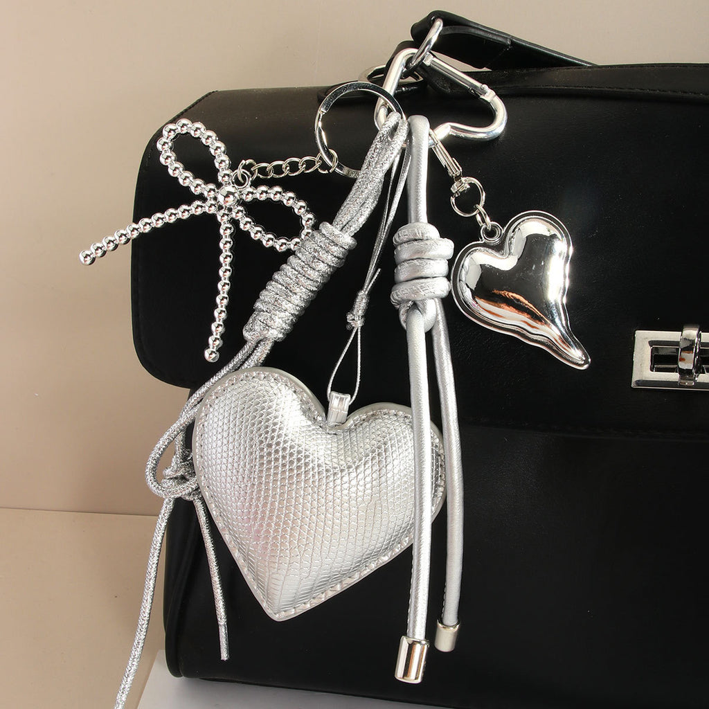 Bag charm Silver love