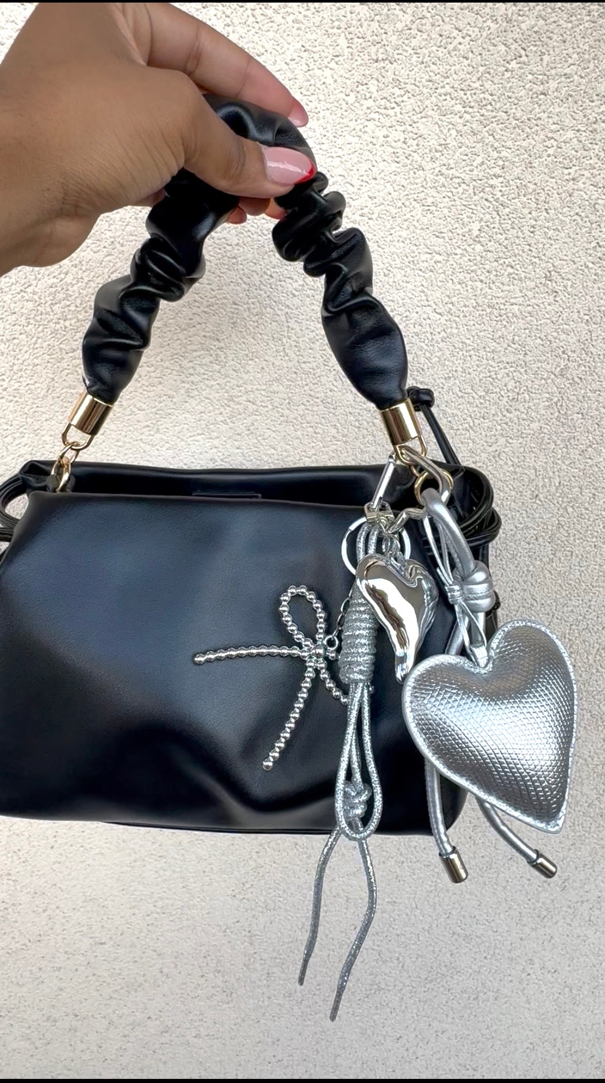 Bag charm Silver love